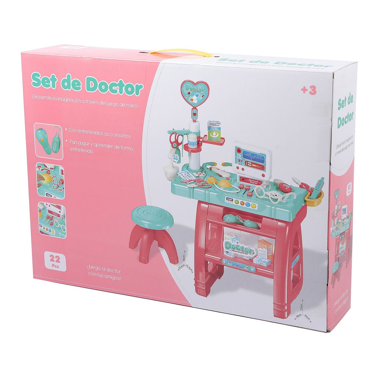 JIACHENG - Juego de Roles Doctor con Mesa de Trabajo