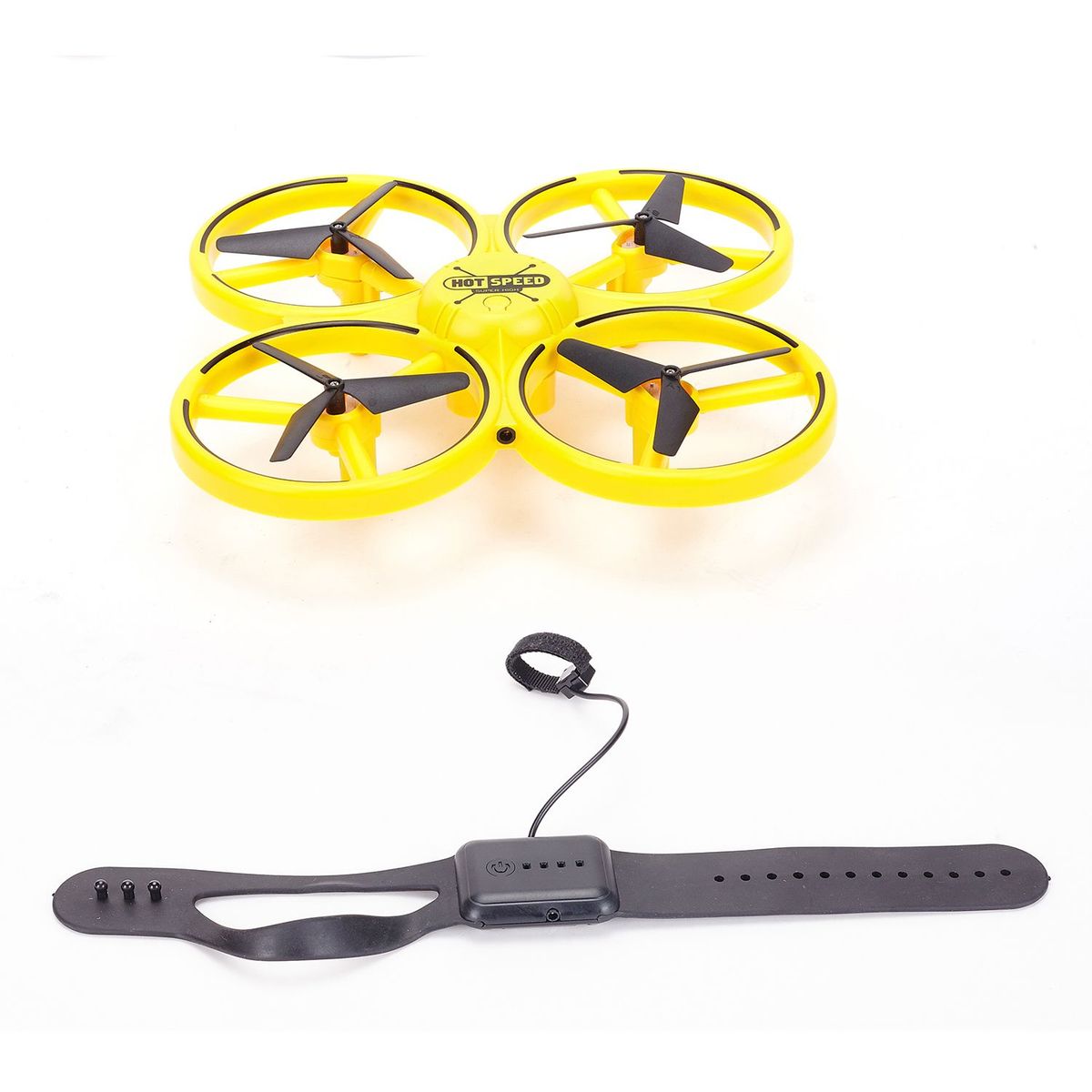 HELIC MAX - Dron A Control Remoto con Luces Amarillo