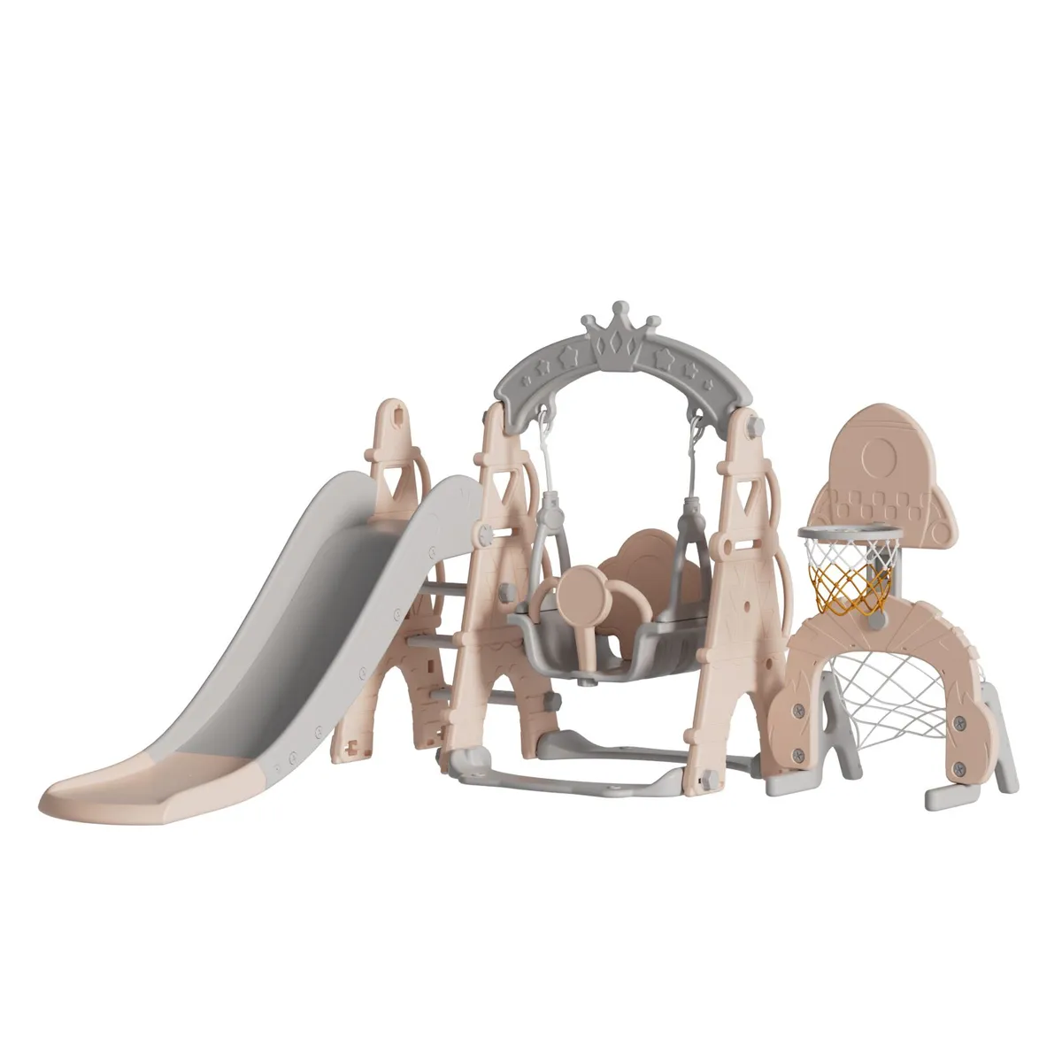 SCOOP - Tobogán Resbalón Con Columpio Y Aro De Básquet Scoop