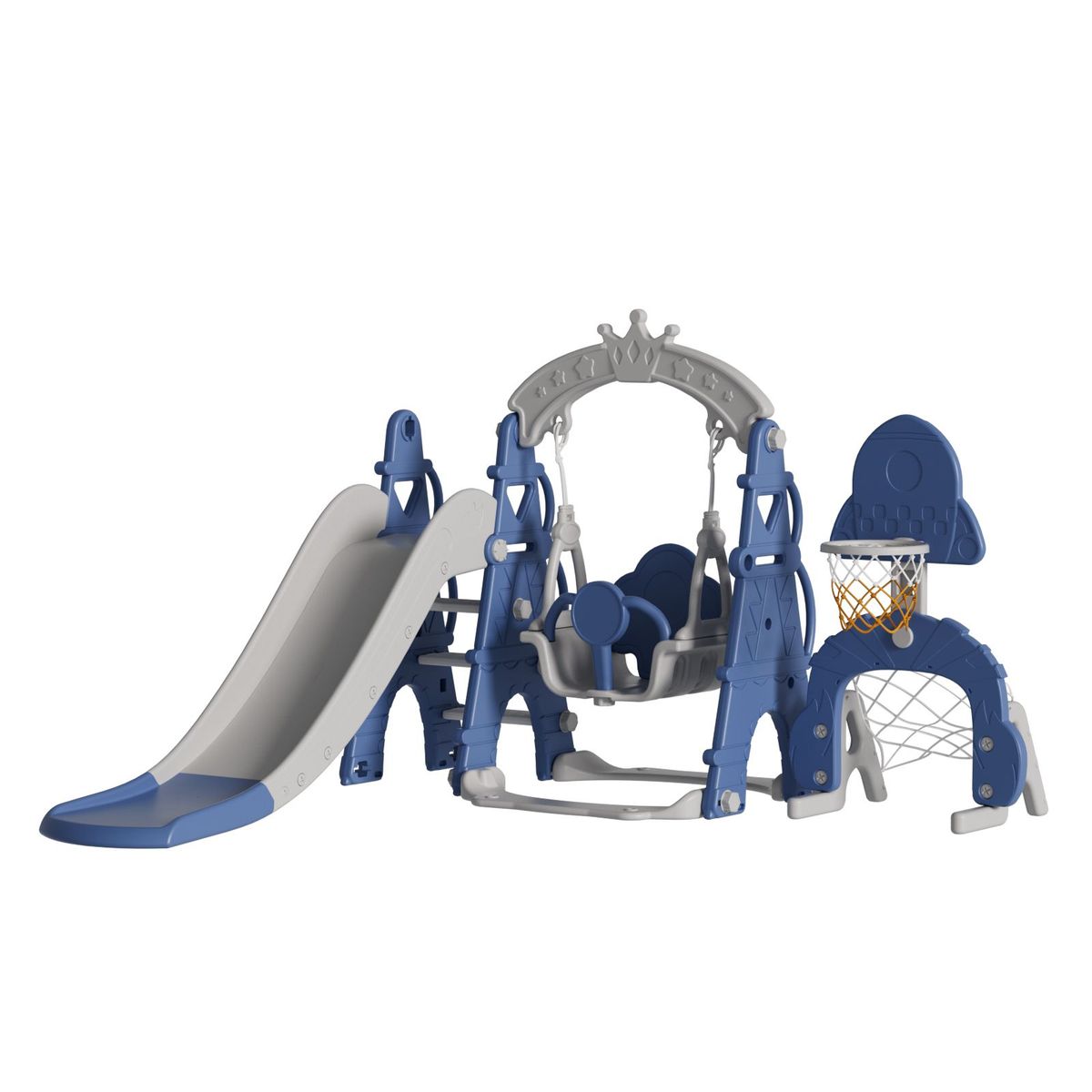 SCOOP - Tobogán Resbalón Con Columpio Y Aro De Básquet Scoop