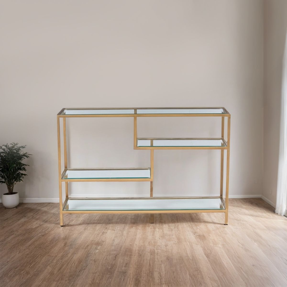 BASEMENT HOME - Consola Gold Hierro Rectangular