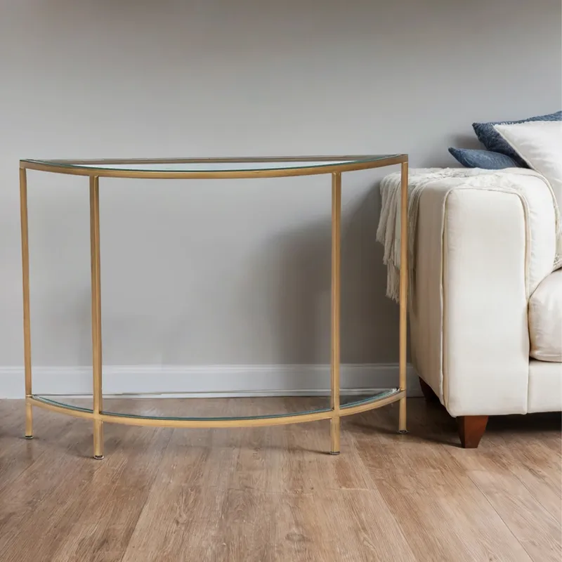 BASEMENT HOME - Consola Gold Hierro Ovalada