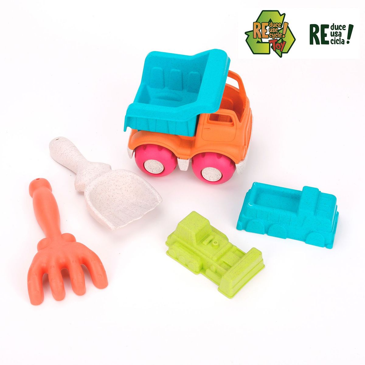 KIDS N PLAY - Juguete de Playa Camión, Rastrillo Y Moldes