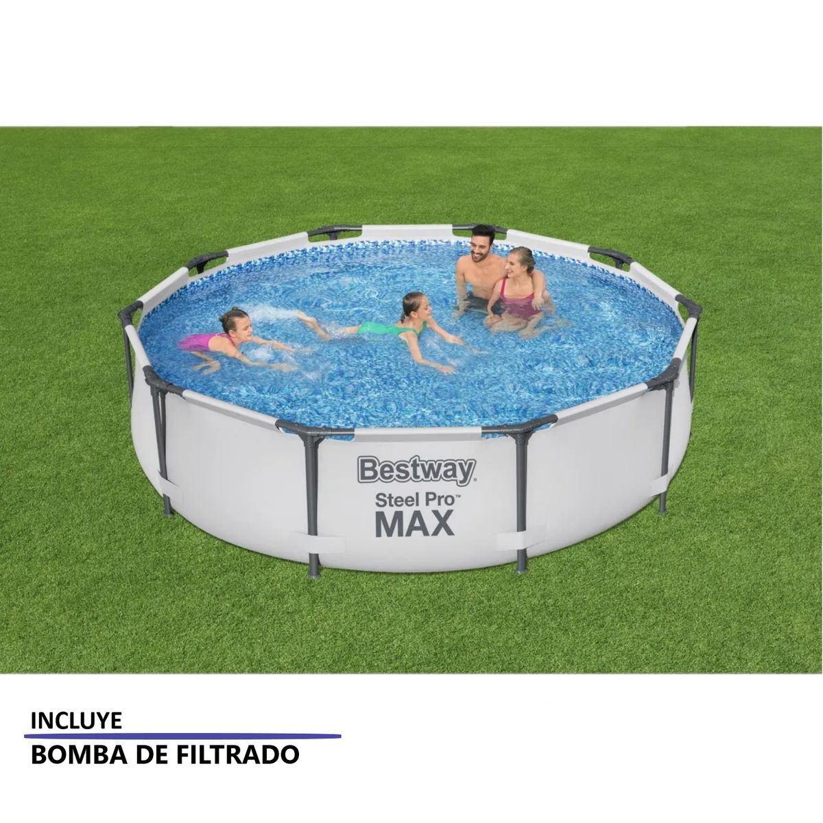 BESTWAY - Piscina Pro 3.05x0.76m Con Bomba de Filtrado