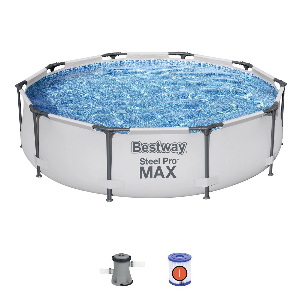 BESTWAY - Piscina Pro 3.05x0.76m Con Bomba de Filtrado