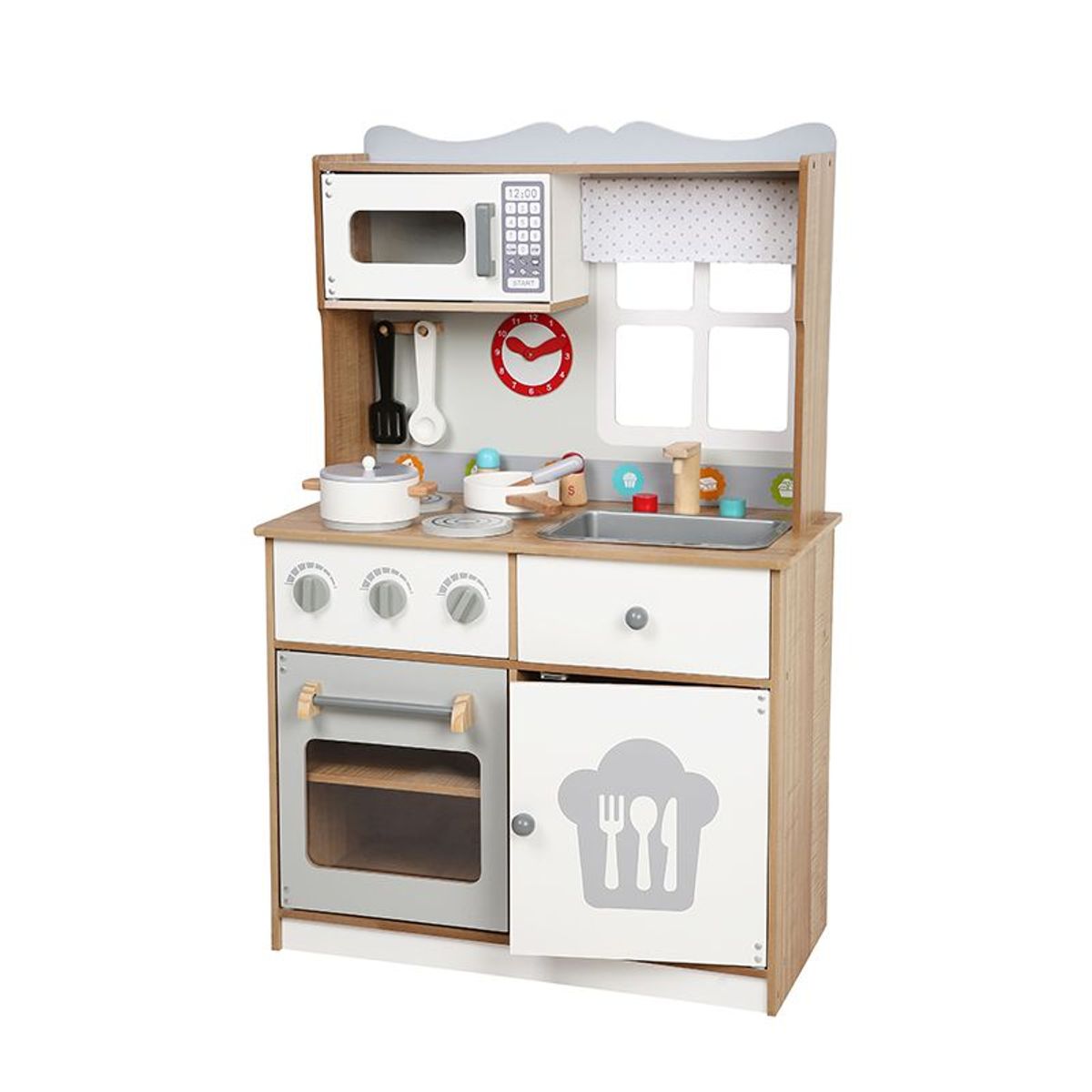 EDUFUN - Juguete Cocina Niños De Madera con Accesorios Edufun