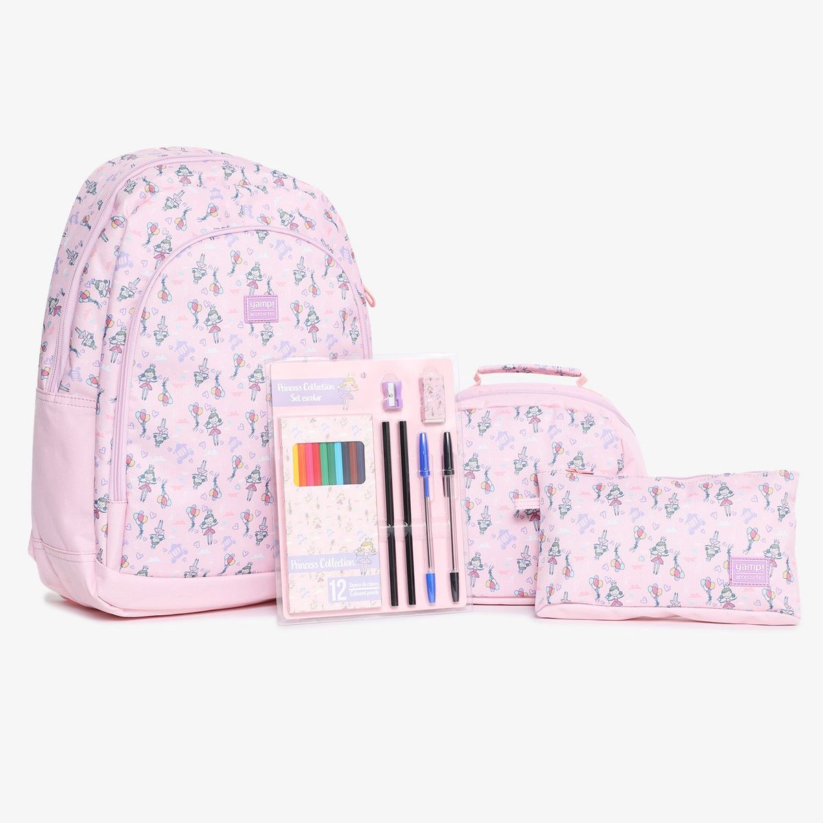 YAMP - Set Mochila, Lonchera, Cartuchera y Útiles