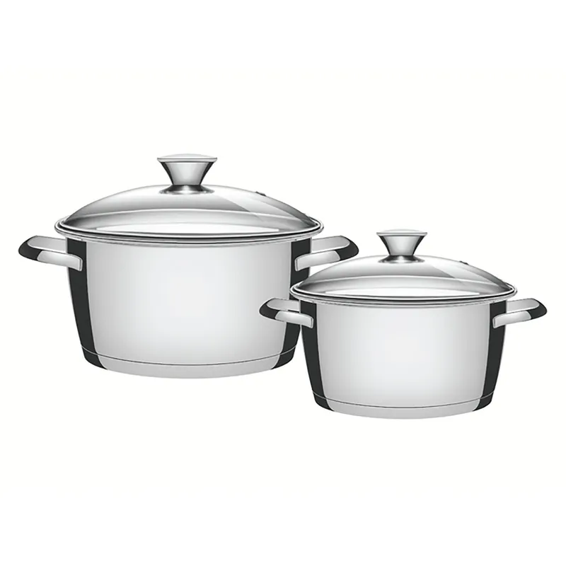 TRAMONTINA - Set x2 Ollas Acero Inoxidable 16 y 20 cm
