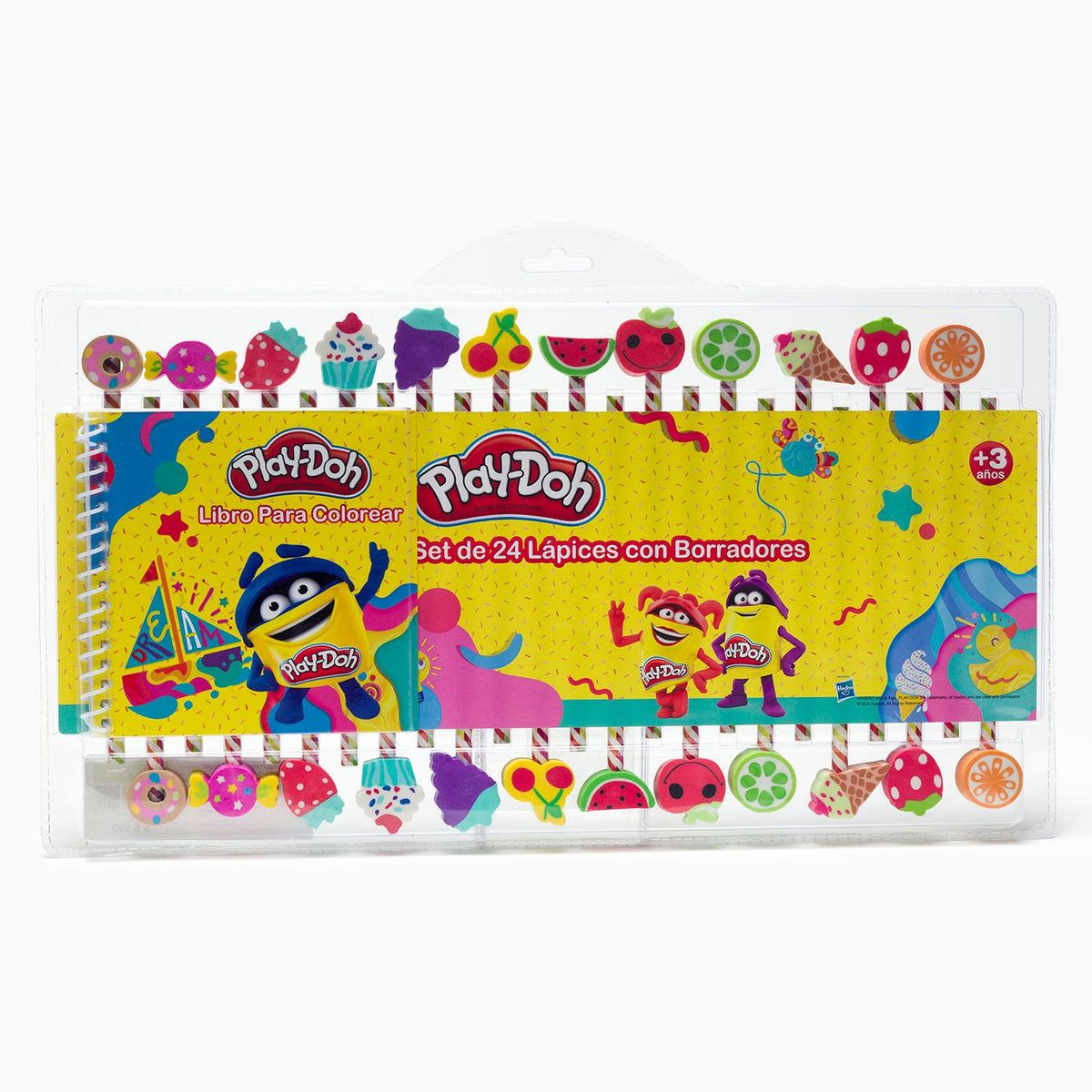 PLAY DOH - Set 24 Lápices Borrador