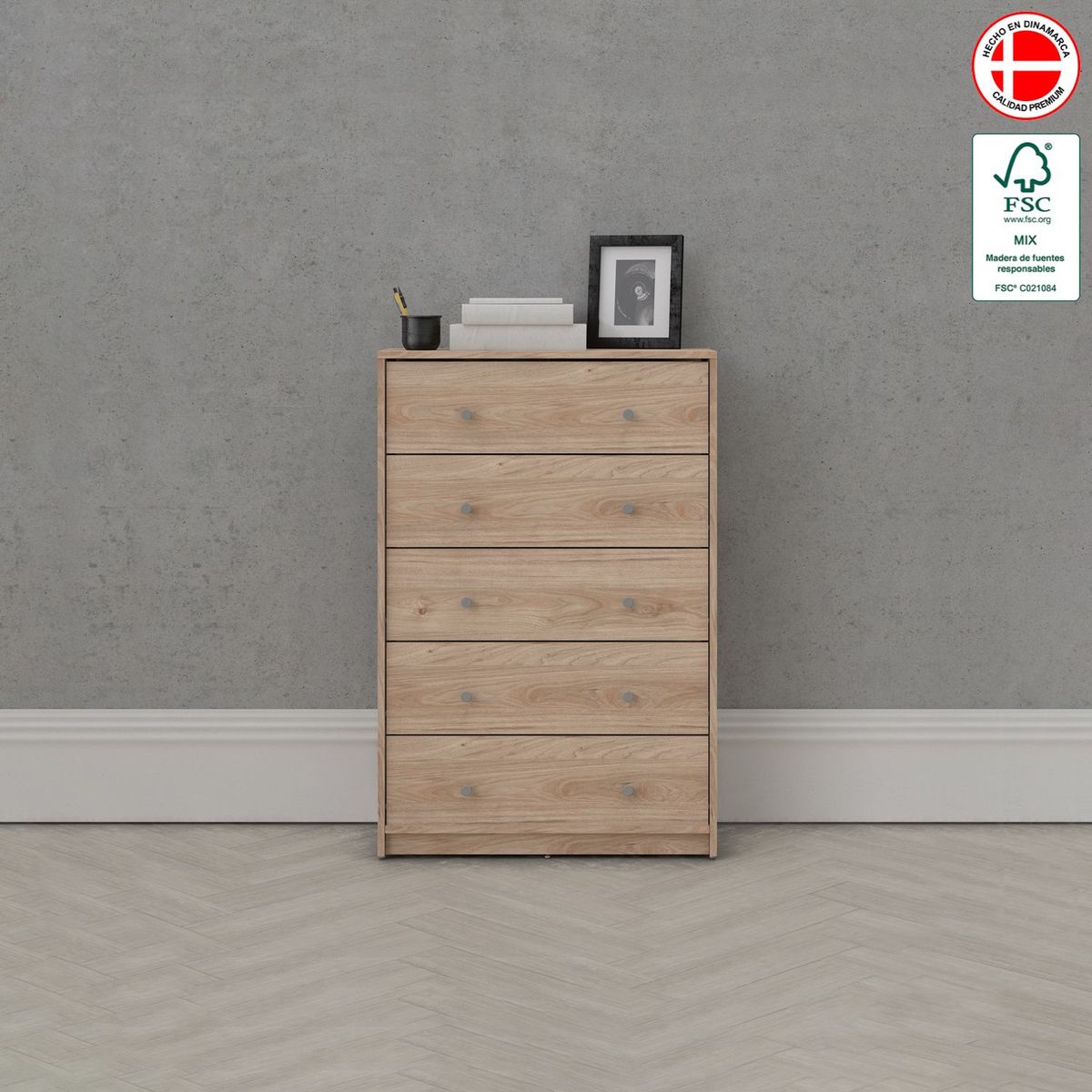 TVILUM - Cómoda May 5 Cajones