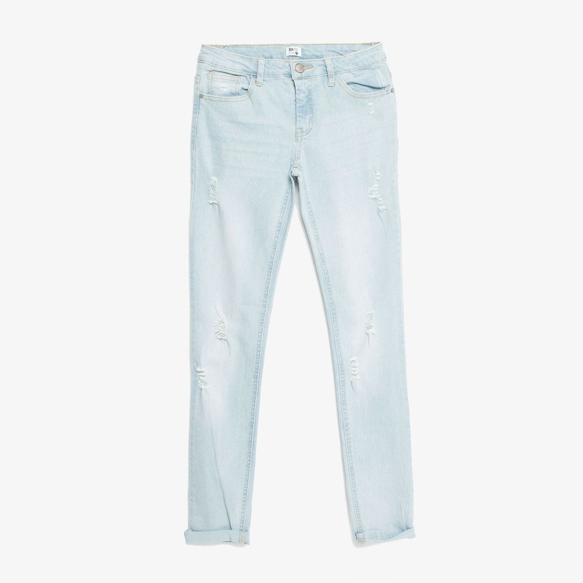 ELEVEN - Jeans Skinny Eleven Niña Algodón Tiro Alto con Roturas