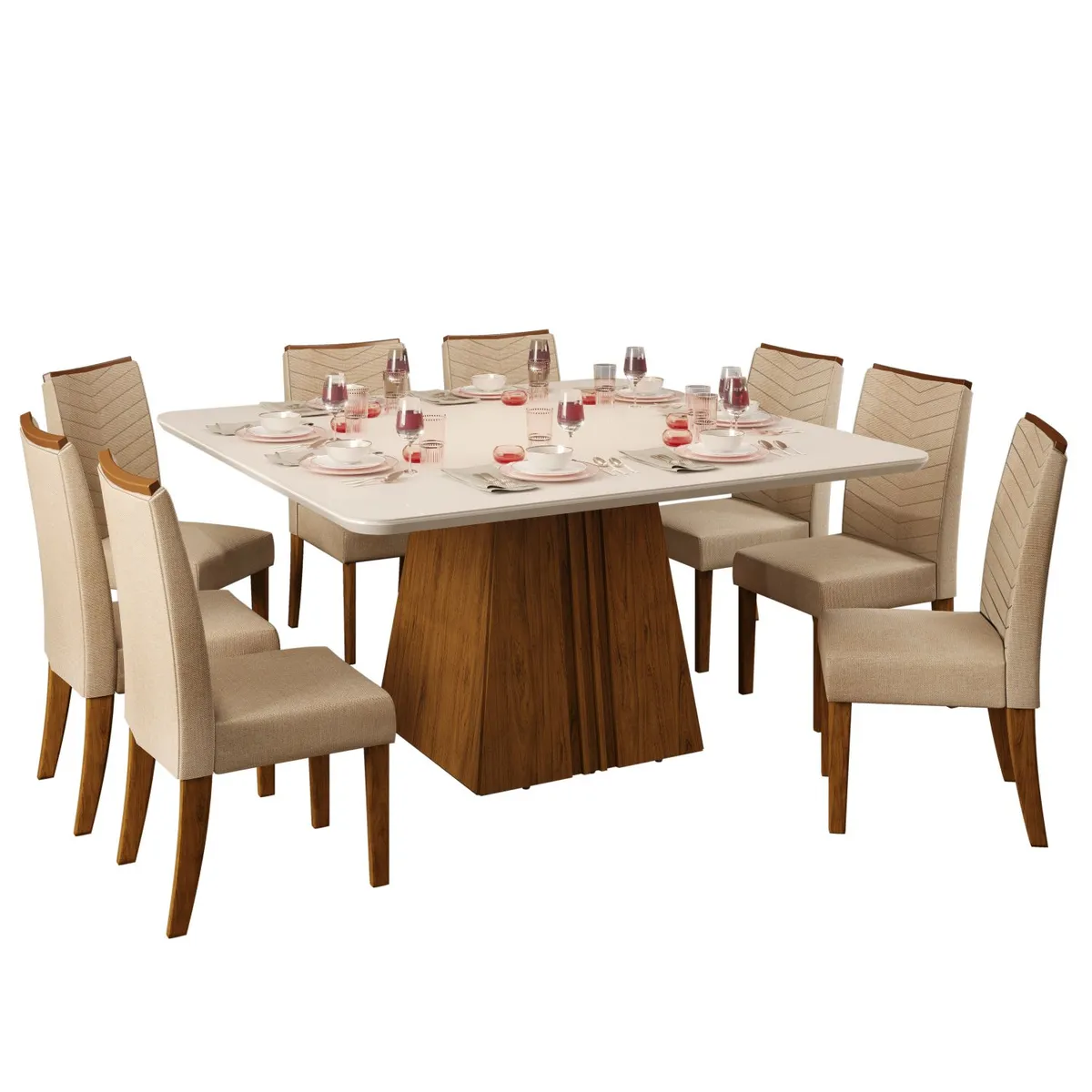 MICA - Juego de Comedor Elegant 8 Sillas