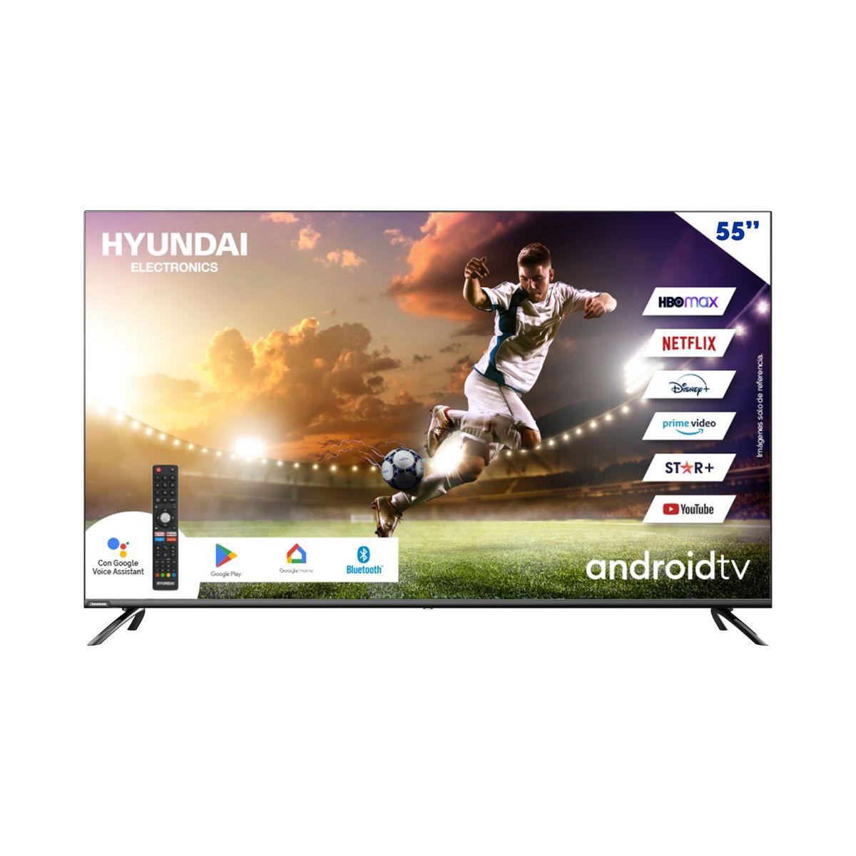 HYUNDAI - Televisor Smart Android 55" Hyundai 4K UHD Borderless