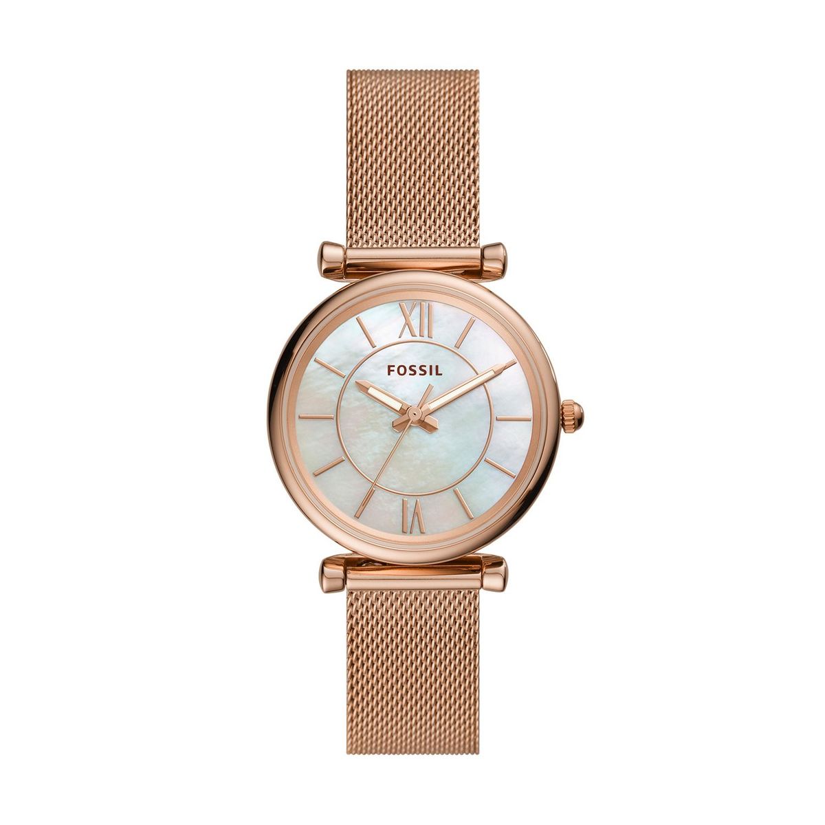 FOSSIL - Reloj Fossil Carlie De Mujer Correa En Acero Oro Rosa  Análogo