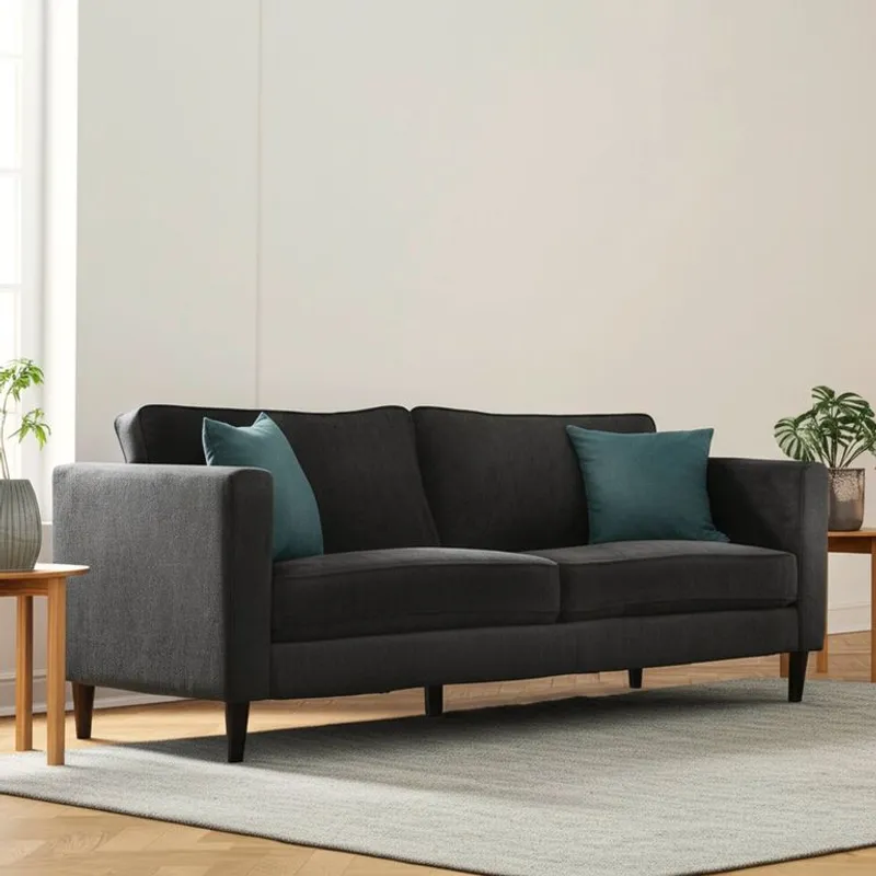 MICA - Sofá Italia 3 Cuerpos con Cojines Decorativos