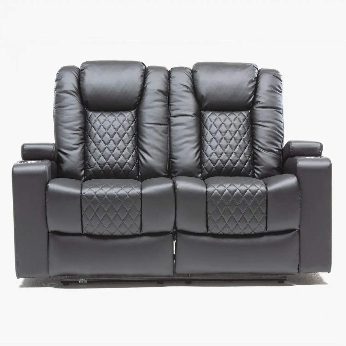 MICA - Sofá Reclinable Bentley 2 Cuerpos Con Posavasos y Puerto Usb