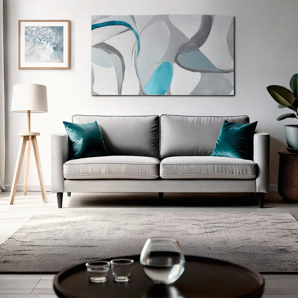 MICA - Sofá Italia 3 Cuerpos con Cojines Decorativos