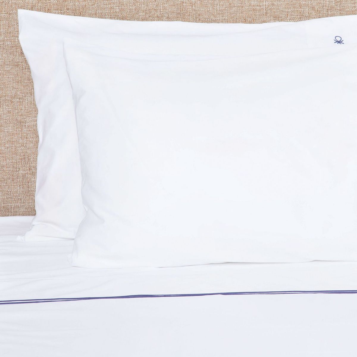 BENETTON - Juego de Sábanas Lisas 100% Algodón 400 Hilos Benetton