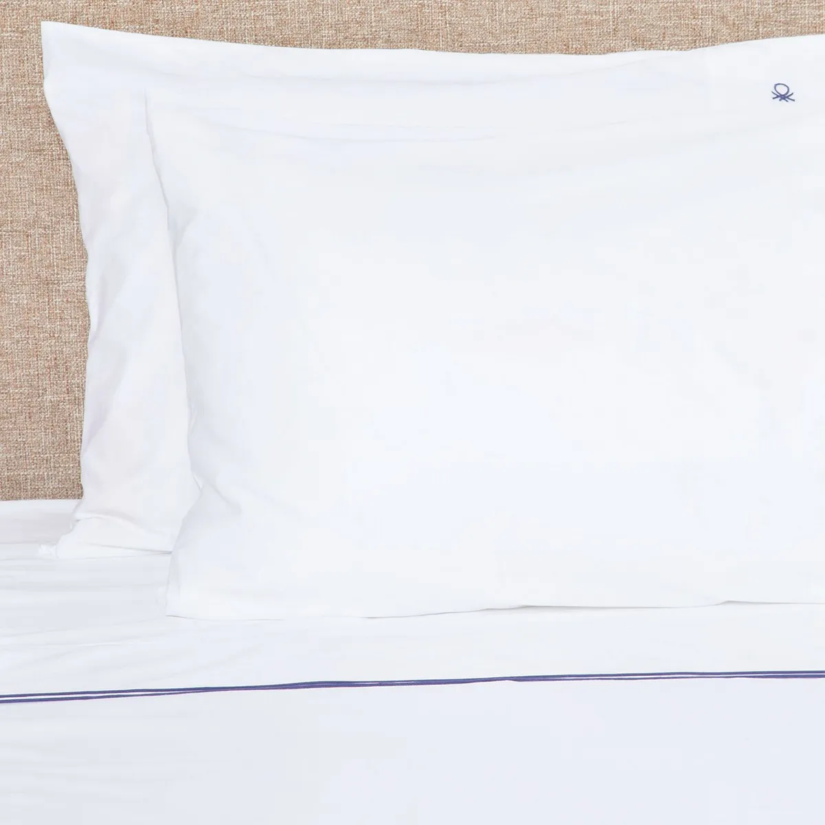 BENETTON - Juego de Sábanas Lisas 100% Algodón 400 Hilos Benetton