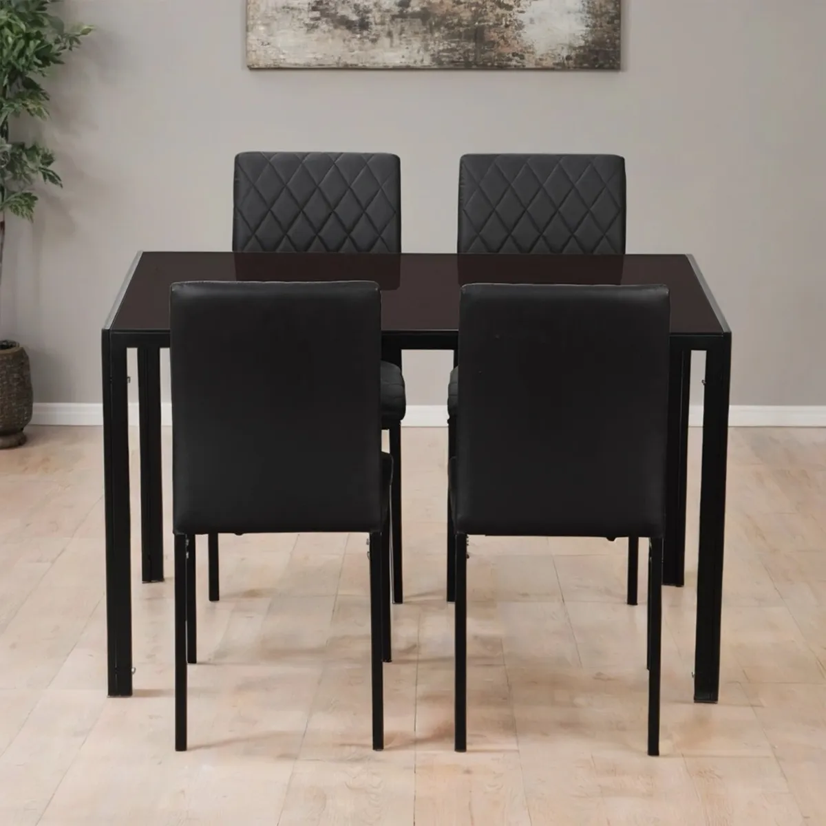 MICA - Juego de Comedor Luminus 4 Sillas