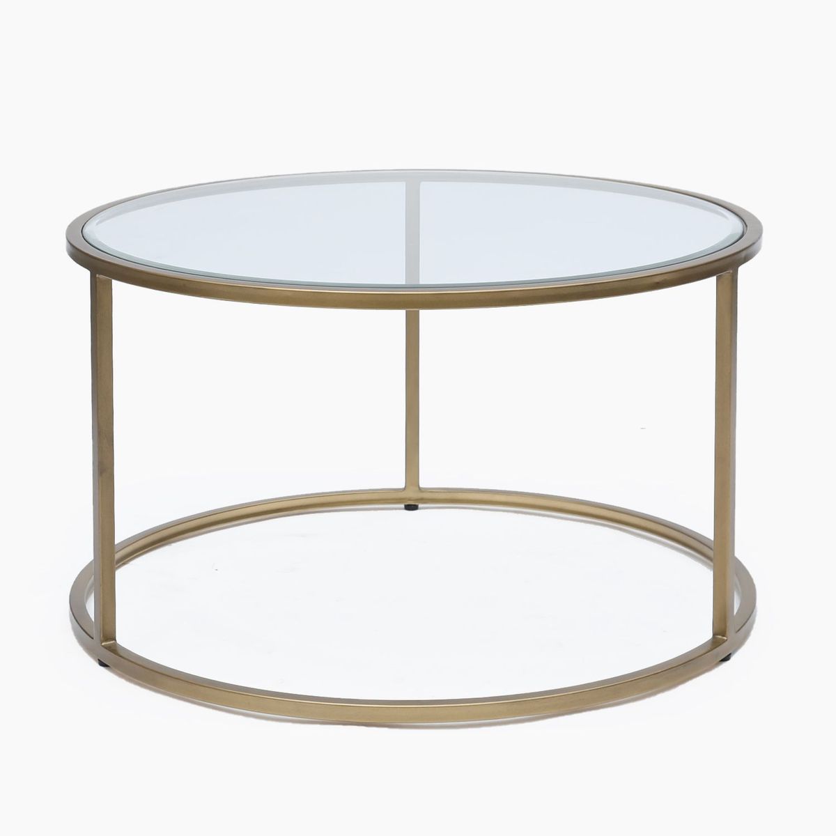 BASEMENT HOME - Mesa de Centro Gold Redonda Hierro