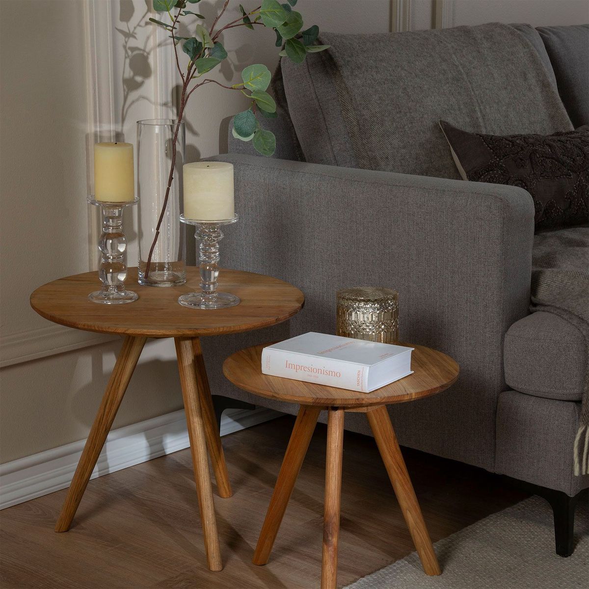 MICA - Florero Vidrio Tubo 9x9x30cm