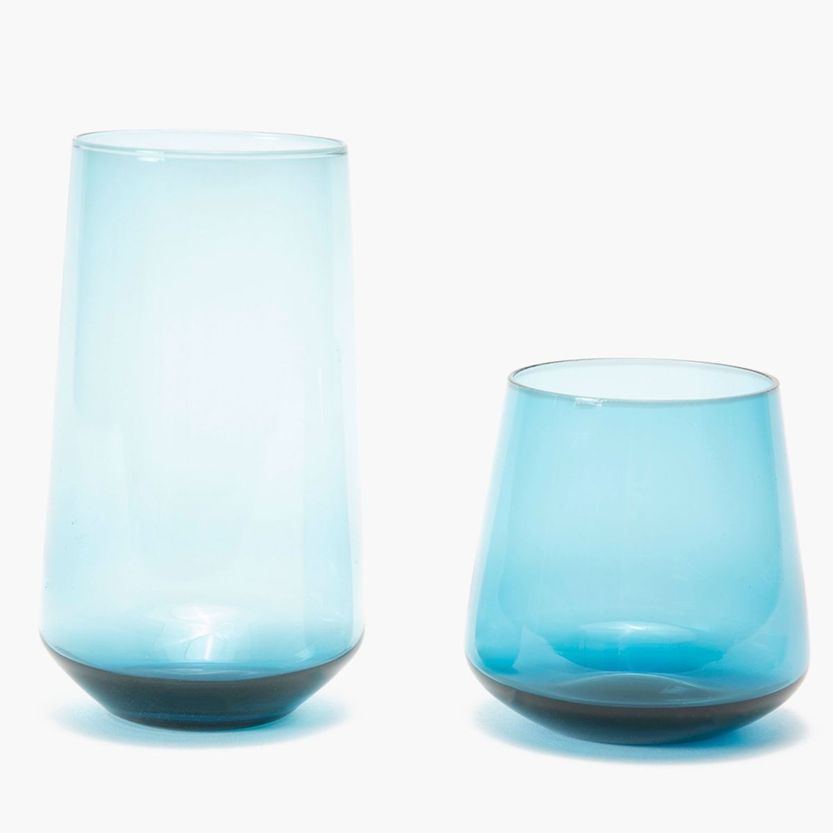 BENETTON - Vasos Altos y Bajos de Vidrio Set x 12