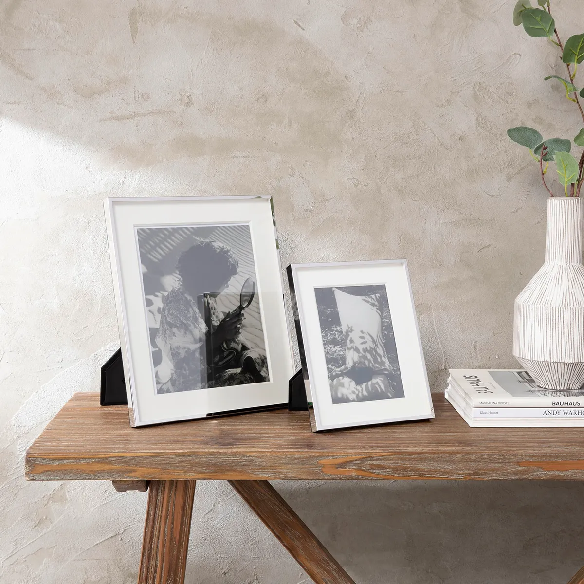 MICA - Marco de Fotos Delgado Plateado