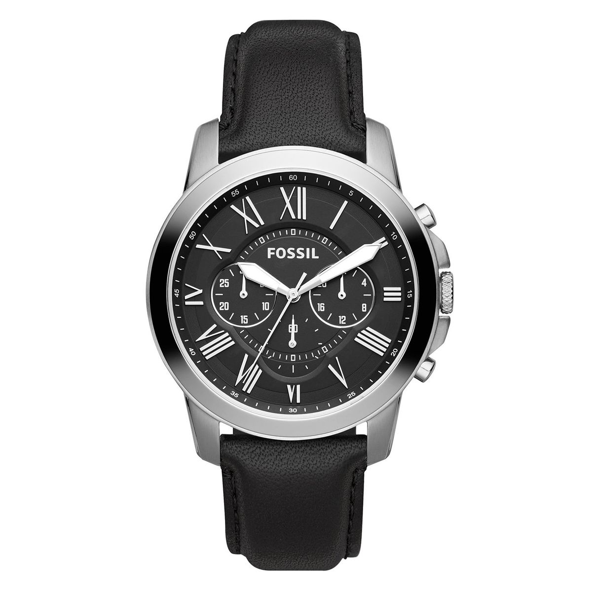 FOSSIL - Reloj Fossil Grant Cuero Negro Análogo