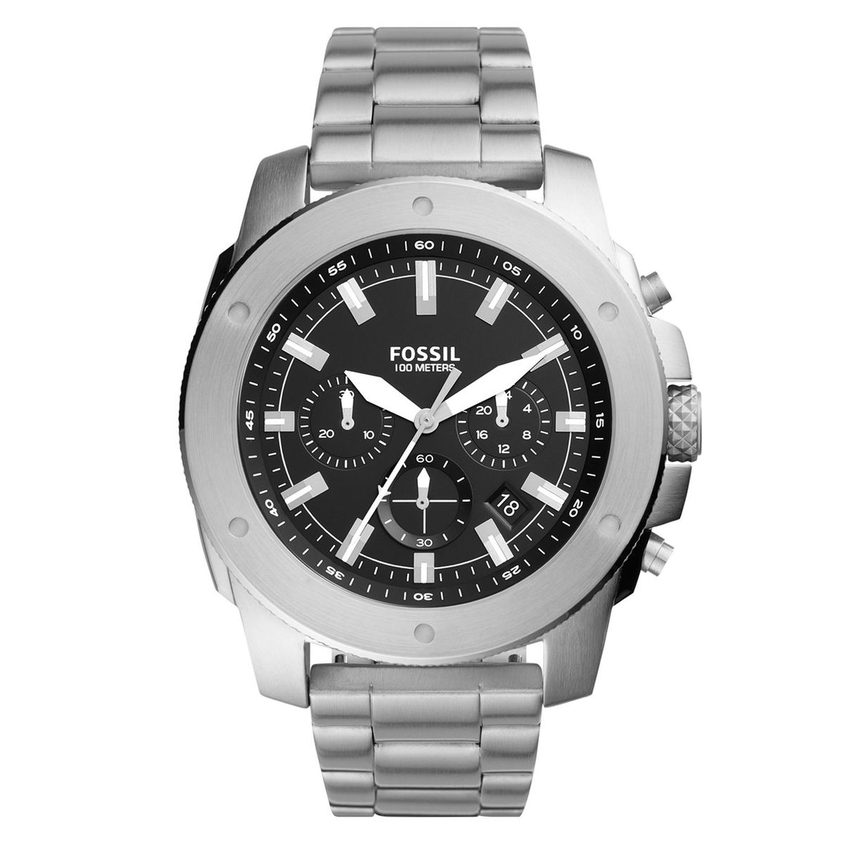 FOSSIL - Reloj Fossil Bronson Acero Inoxidable Plateado Análogo