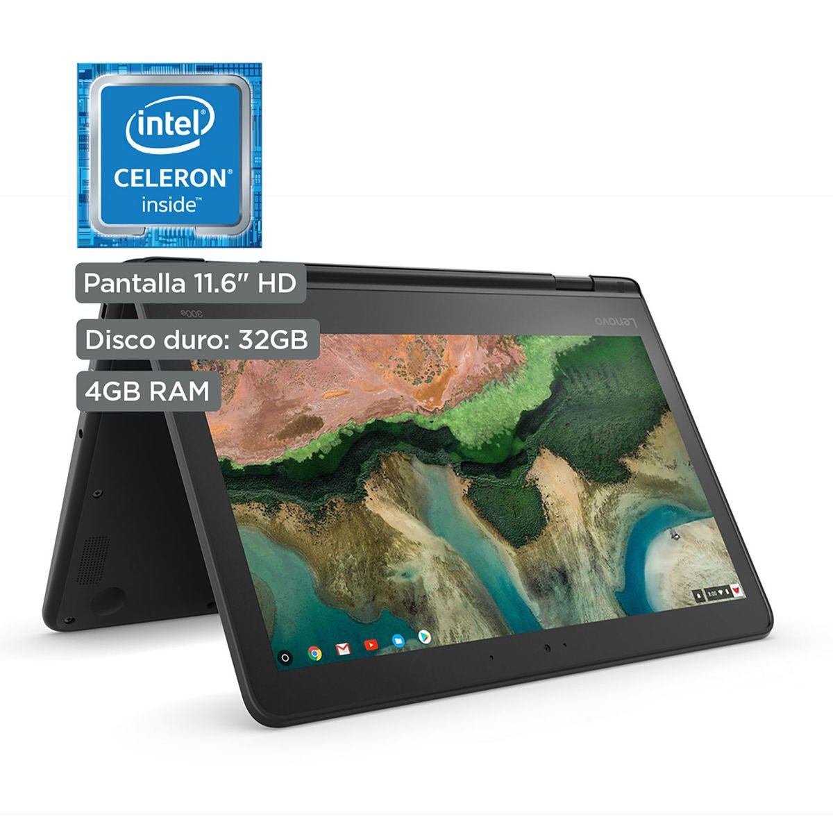 LENOVO -  Chromebook Lenovo 300E 2nd Gen Intel Celeron  - Teclado en ingles