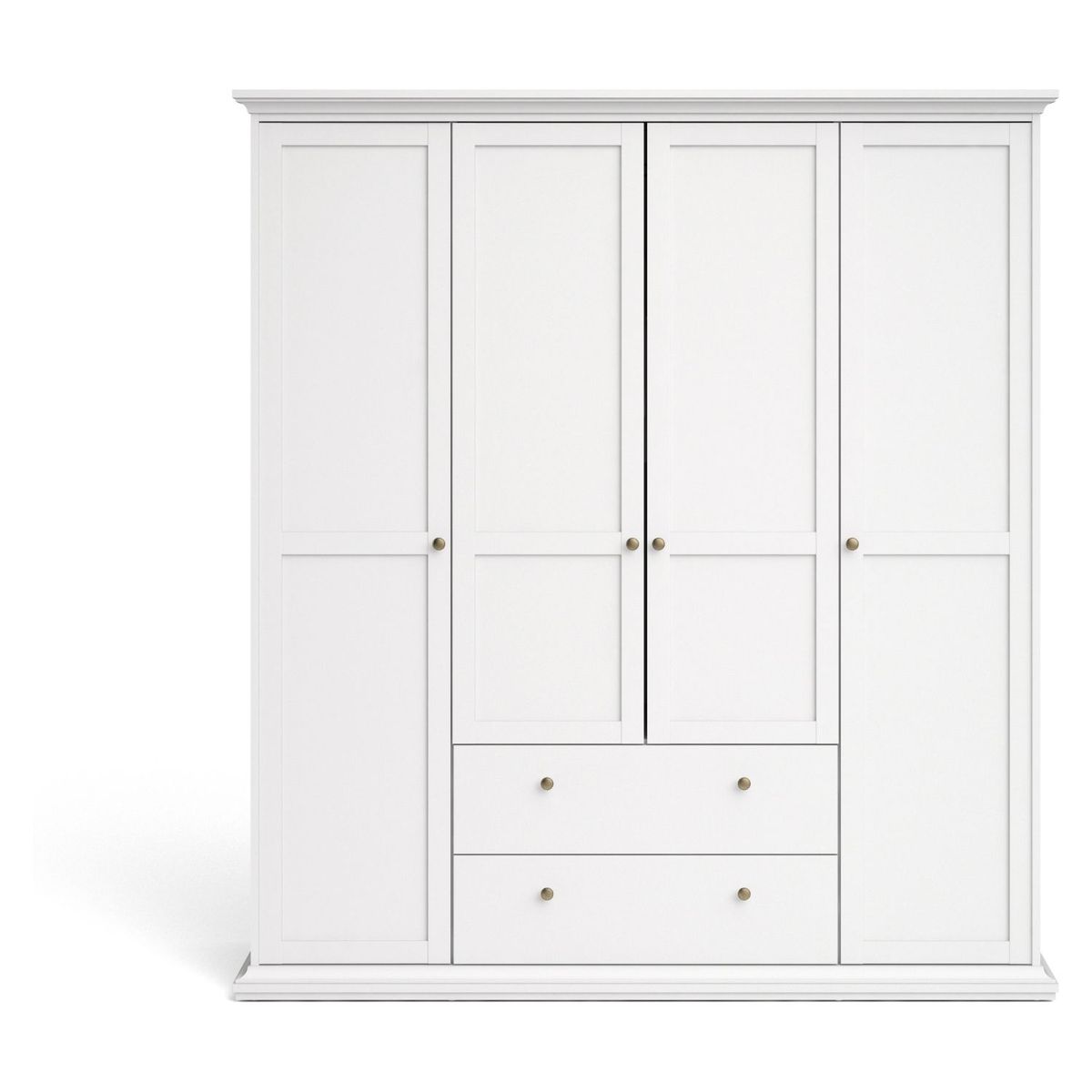 TVILUM - Ropero Paris 4 Puertas 2 Cajones