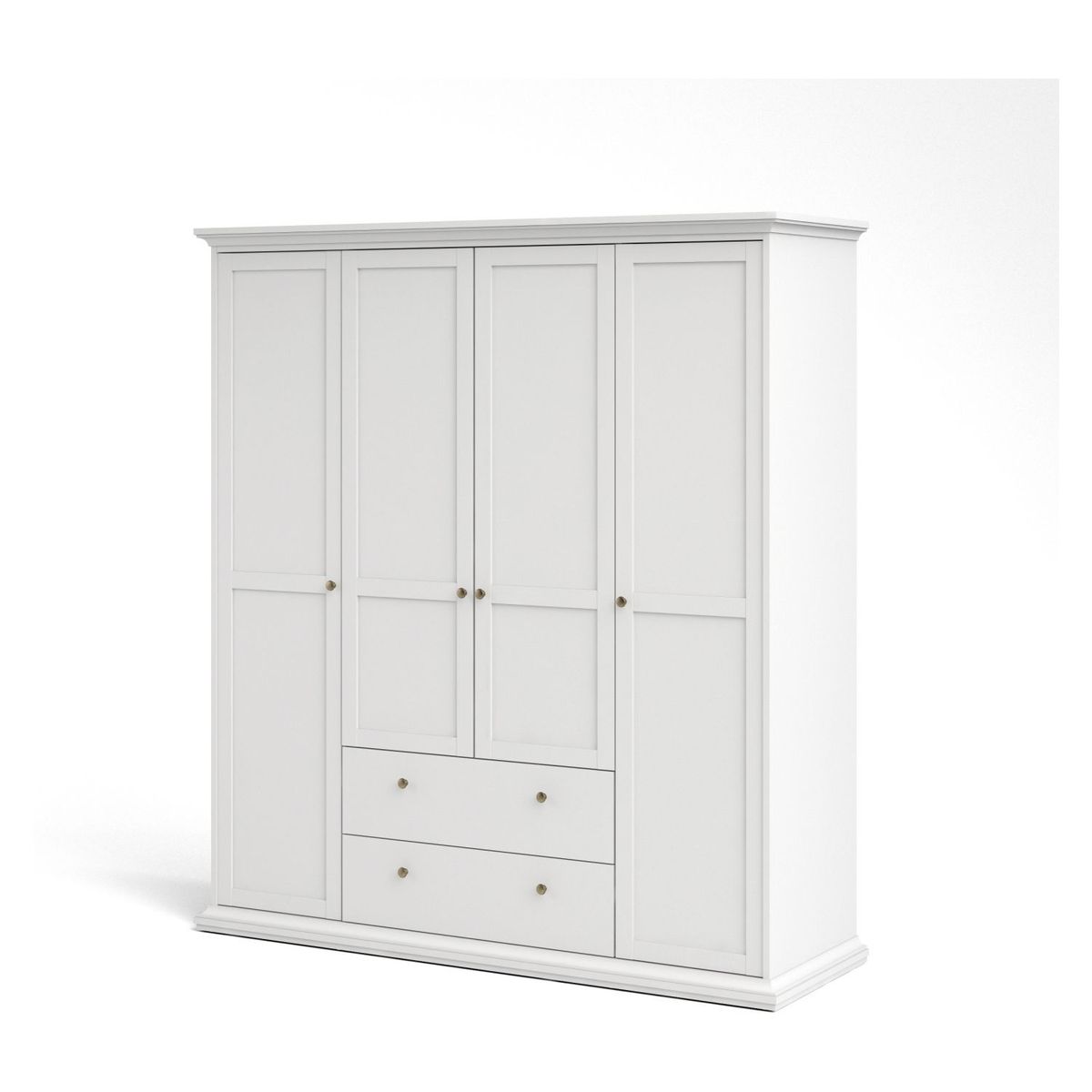 TVILUM - Ropero Paris 4 Puertas 2 Cajones