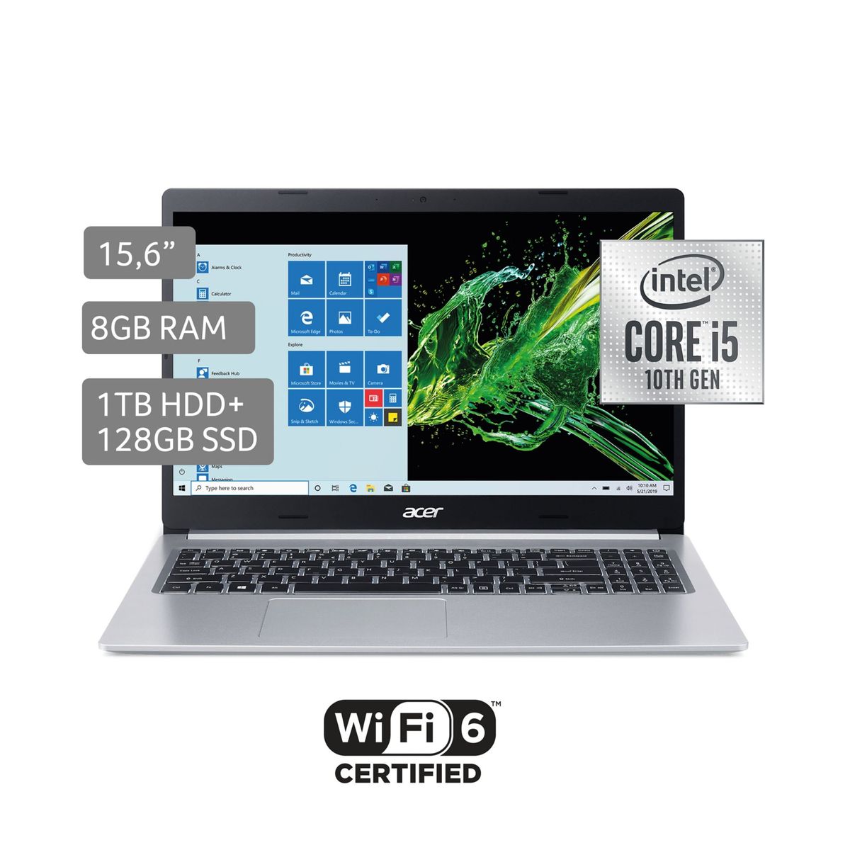 ACER - Laptop Acer Aspire 5 15.6" Core i5 10ma Gen 8GB RAM 128GB SSD + 1TB