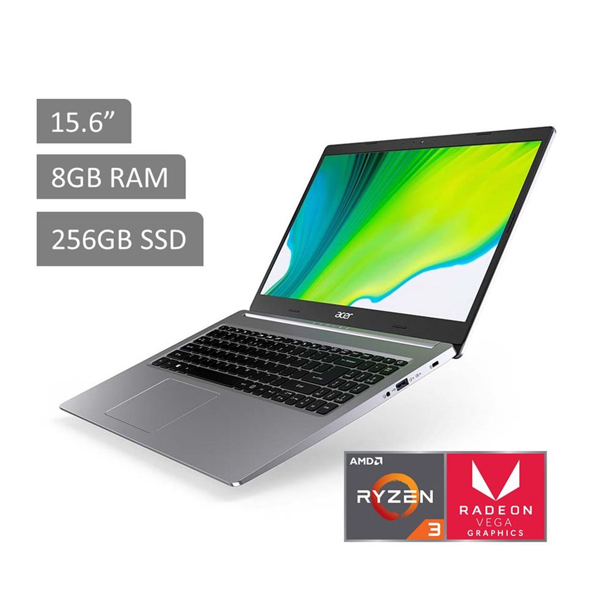 ACER - Laptop Aspire 3 A315-23-R7GR 15.6" Ryzen 3 3250U 8GB 256GB  