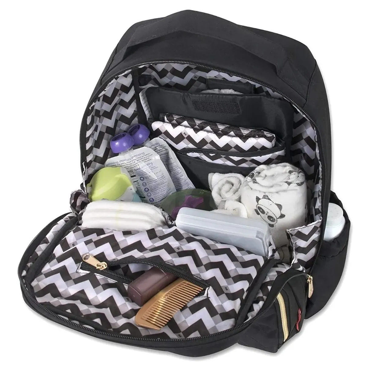 FISHER PRICE - Mochila Pañalera Negra