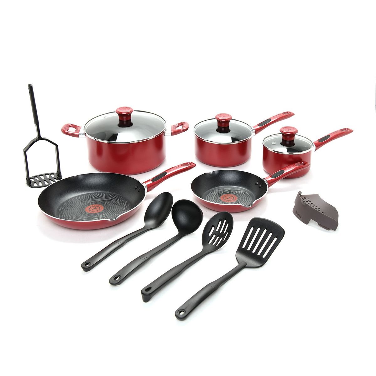 T-FAL - Juego de Ollas 14 Piezas Antiadherente Simply Cook