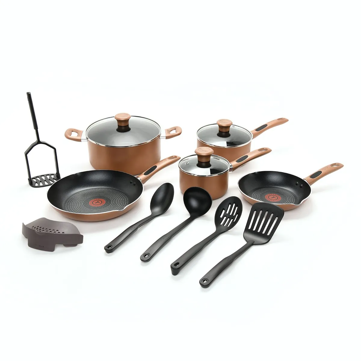 T-FAL - Juego de Ollas 14 Piezas Antiadherente Simply Cook