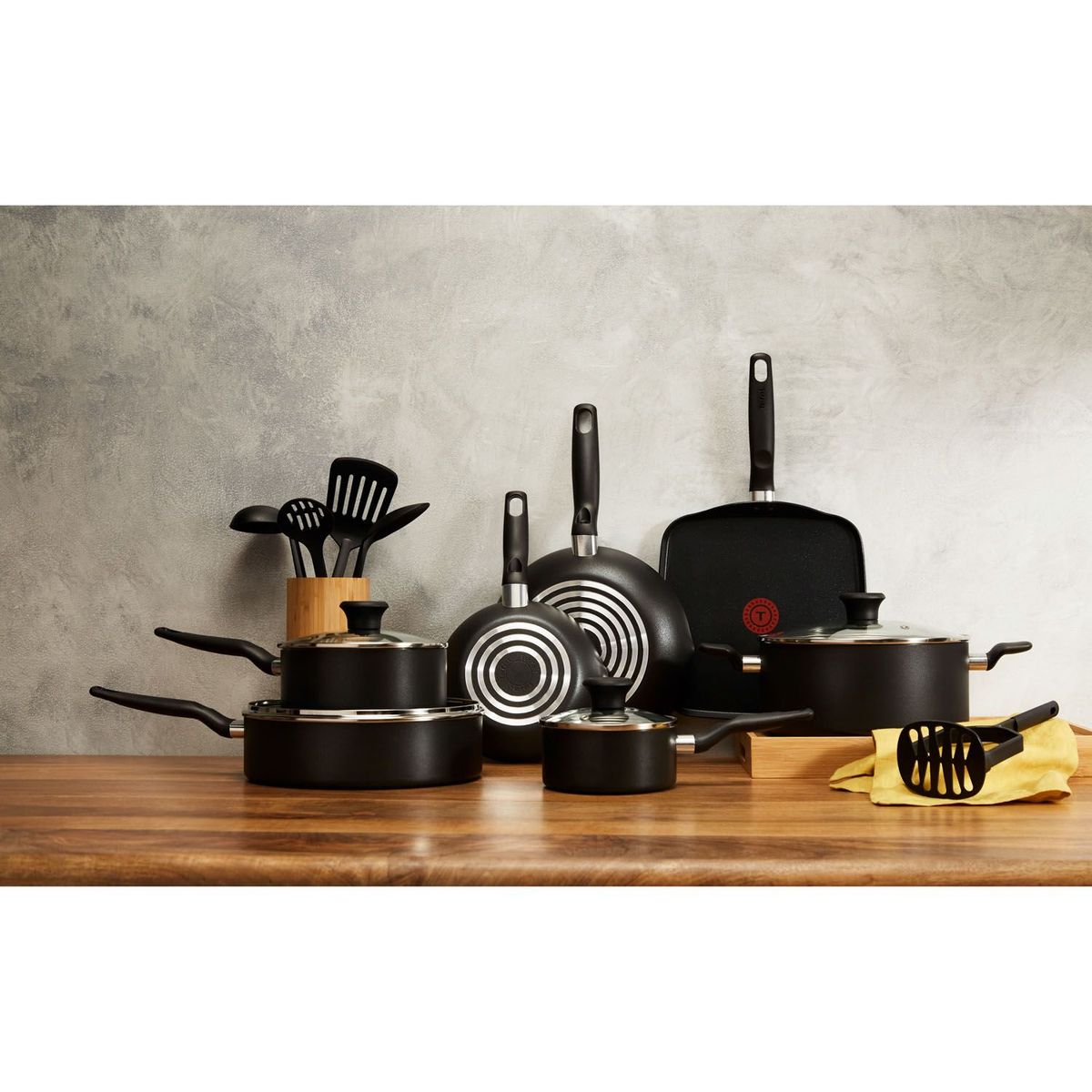 TEFAL - Juego de Ollas 16 Piezas Antiadherente Essential