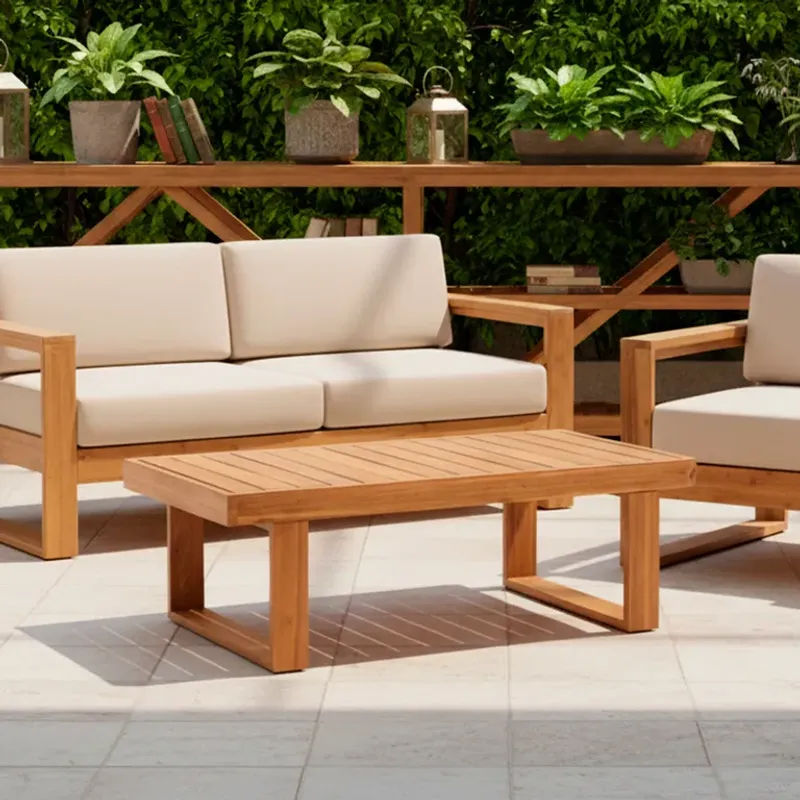 BASEMENT HOME - Mesa De Centro De Terraza Laguna Madera