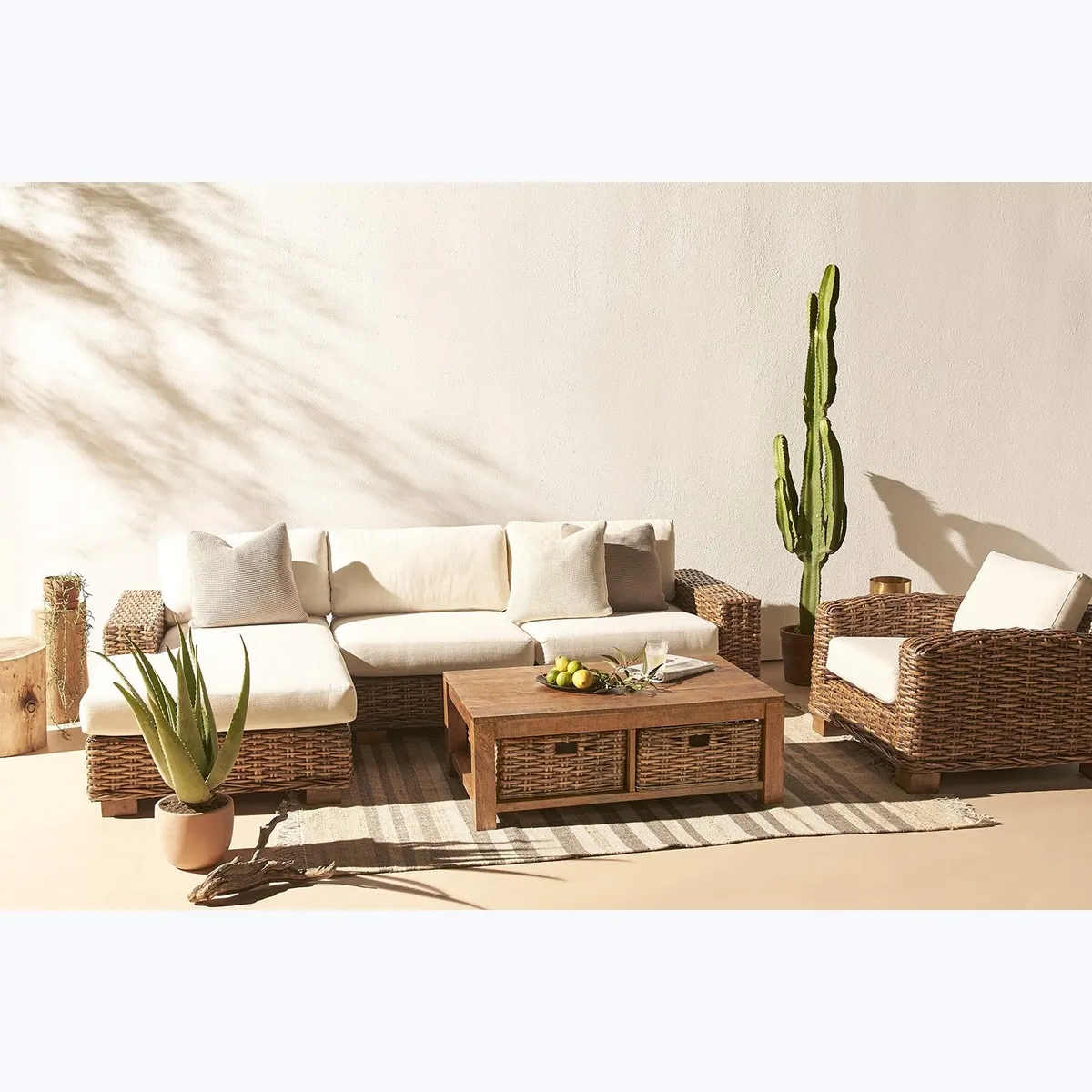 BASEMENT HOME - Seccional De Terraza Kretes 4 Cuerpos Izquierdo