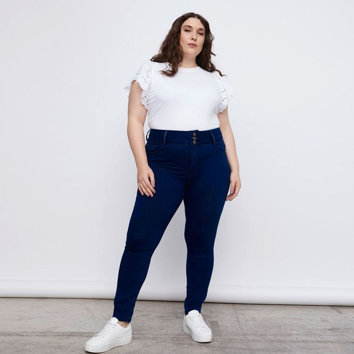 NEWPORT - Jean Skinny Tiro Alto Mujer Newport