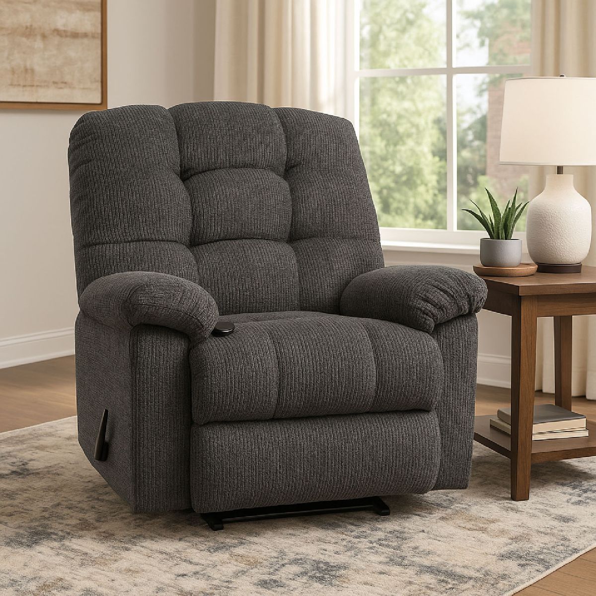 MICA - Sofá Reclinable Mica Mayhem 1 Cuerpo Gris