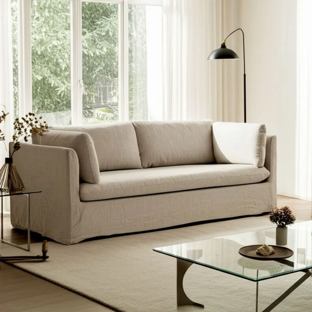 BASEMENT HOME - Sofá Cama Clara 3 Cuerpos con Colchón 2 Plz