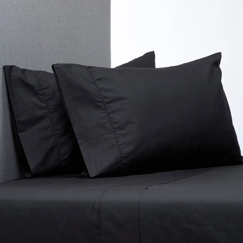 BASEMENT HOME - Juego de Sábanas Lisas 100% Algodón 200 Hilos