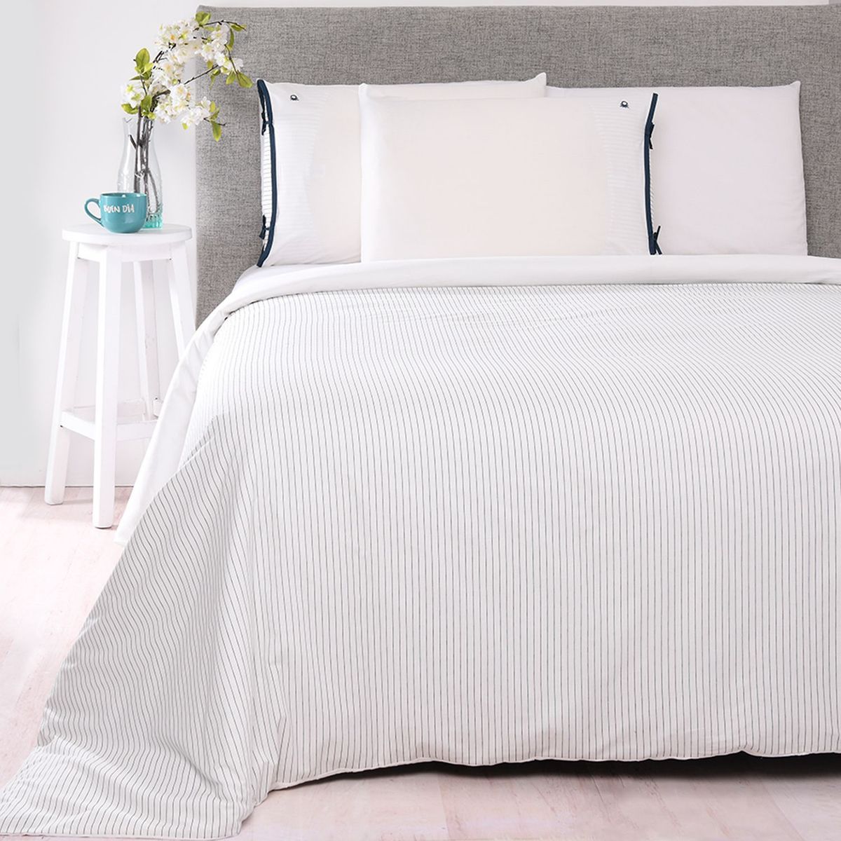 BENETTON - Funda Plumón Lisa Bianca 100% Algodón