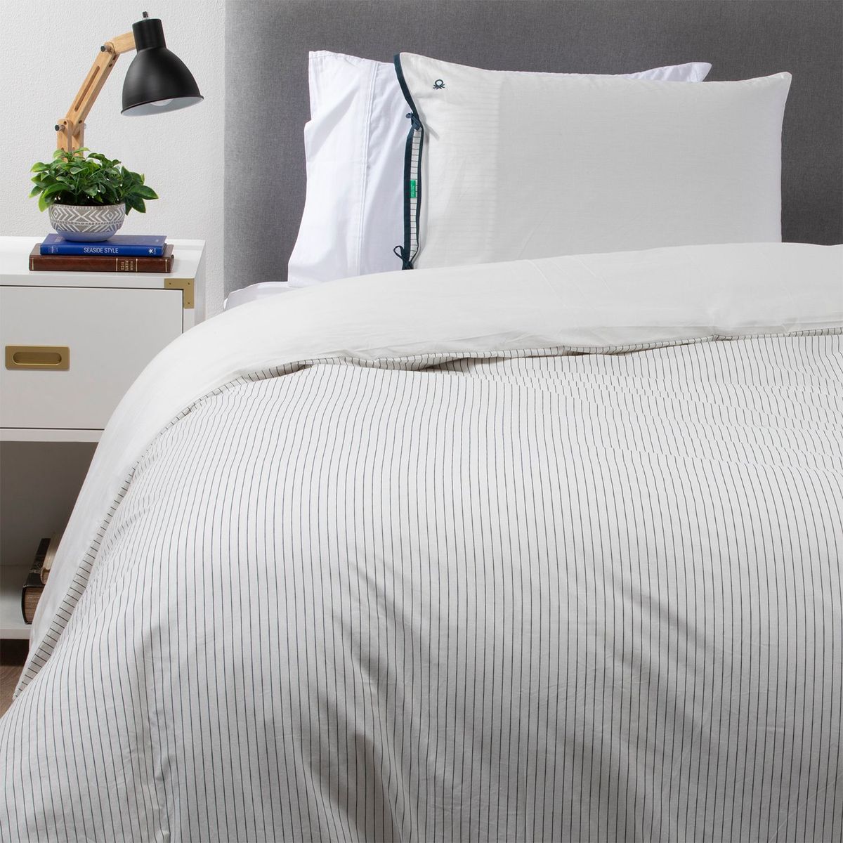 BENETTON - Funda Plumón Lisa Bianca 100% Algodón