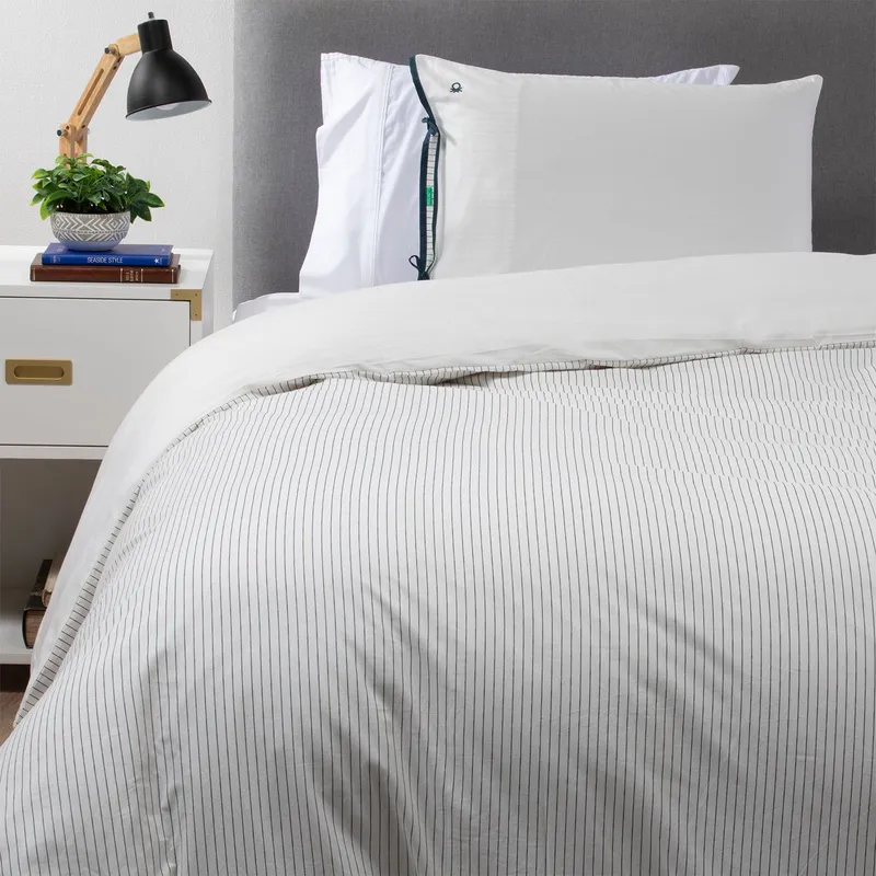 BENETTON - Funda Plumón Lisa Bianca 100% Algodón