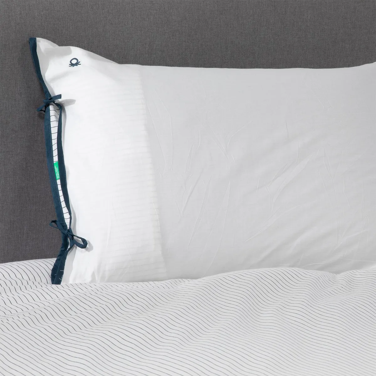 BENETTON - Funda Plumón Lisa Bianca 100% Algodón