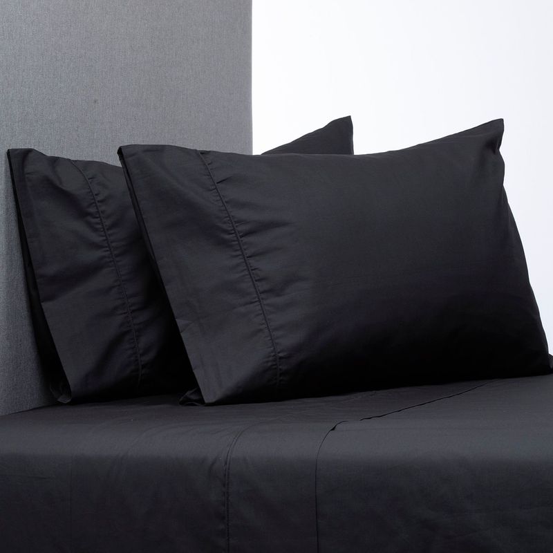 BASEMENT HOME - Juego de Sábanas Lisas 100% Algodón 200 Hilos